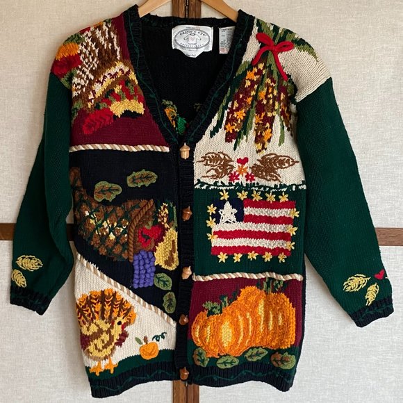 The Eagle's Eye Sweaters - Vintage The Eagle's Eye Thanksgiving Sweater